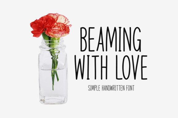 Beaming with Love: A Handwritten Font for Web Design
