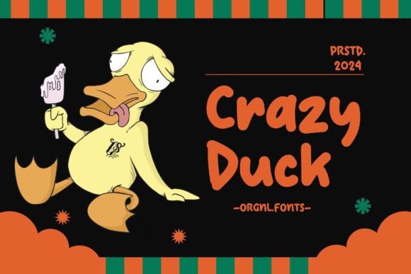 Crazy Duck: A Playful Retro Font for Digital Expression