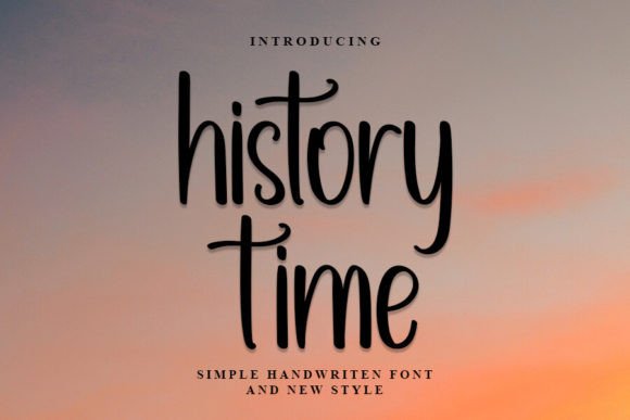History Time: An Elegant Script Font for Web Design