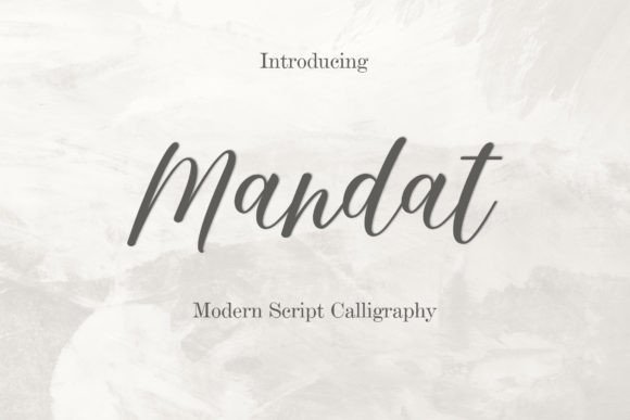 Mandat: A Script Font for Makers and Storytellers