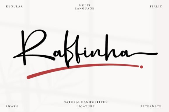 Raffinha: A Handwritten Font with Natural Digital Flow