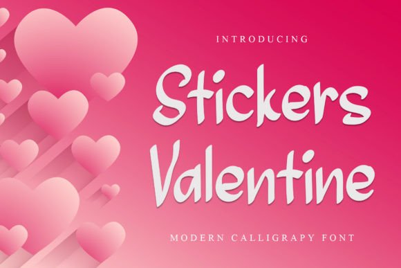 Stickers Valentine: A Handwritten Font for Elegant Branding